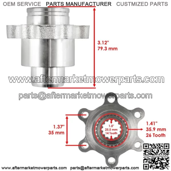 Complete Rear Differential Kit For Yamaha Rhino 660 YXR660F 4X4 2004-2007 (For: 2006 Yamaha Rhino 660) - Image 4