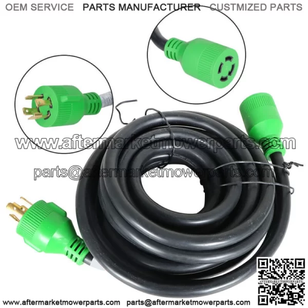 Generator Extension Cord 25 Ft 4 Prong Power Cable 10 4 30 Amp Adapter Plug