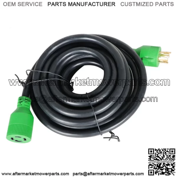 Generator Extension Cord 25 Ft 4 Prong Power Cable 10 4 30 Amp Adapter Plug - Image 2