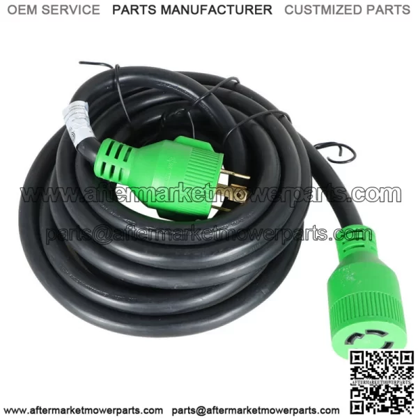 Generator Extension Cord 15 Ft 4 Prong Power Cable 10 4 30 Amp Adapter Plug - Image 3