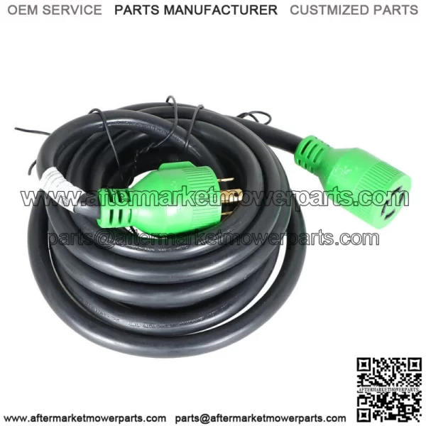 Generator Extension Cord 15 Ft 4 Prong Power Cable 10 4 30 Amp Adapter Plug - Image 4