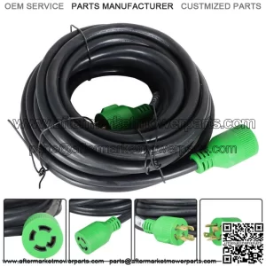 Generator Extension Cord 100 Ft 4 Prong Power Cable 10 4 30 Amp Adapter Plug