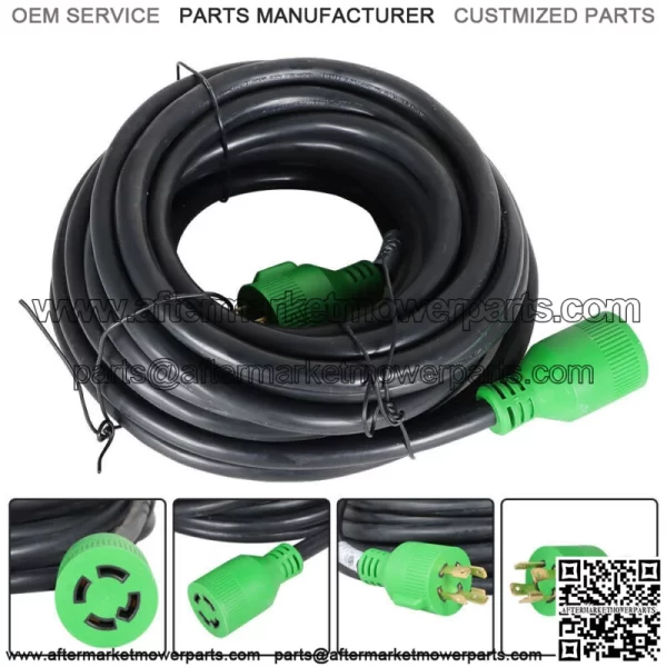 Generator Extension Cord 100 Ft 4 Prong Power Cable 10 4 30 Amp Adapter Plug