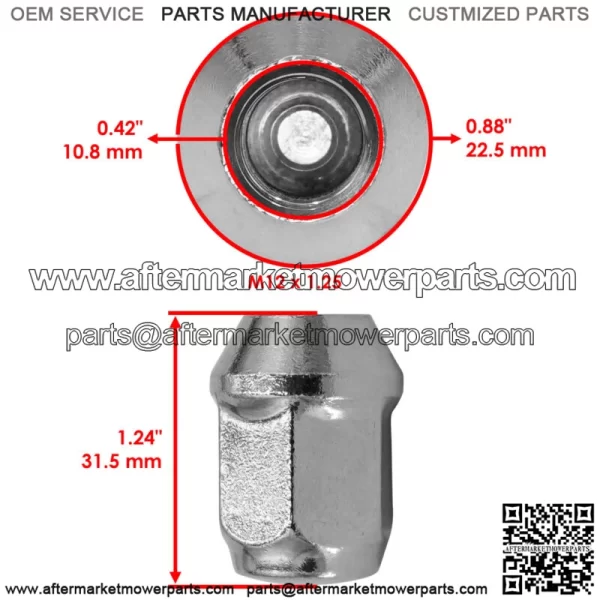 Wheel Lug Nut For Yamaha Viking 700 14-24 Viking VI YXM700 15-24 YXZ1000R 16-23 - Image 2