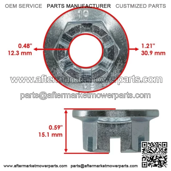 Rear Wheel Axle Castle Nut For Yamaha Raptor 350 YFM350R 2007-2010 - Image 2