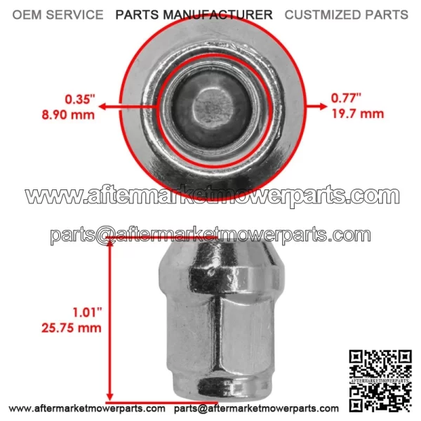 90179-10032-00 Wheel Nut For Yamaha Grizzly Kodiak 450 YFM450 2018-2023 - Image 2