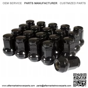 Wheel nut tapered black M10x1,25 Hex 14mm L-28mm to alurims 13271-BK