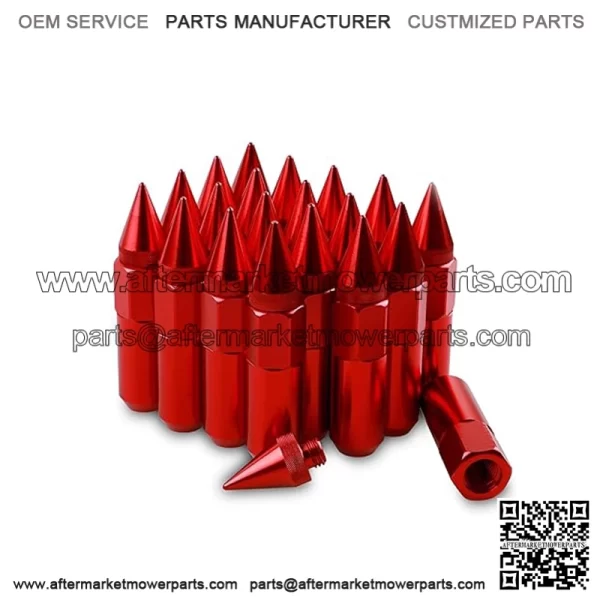 6061 aluminum 90MM pointed nut M12*1.5# red