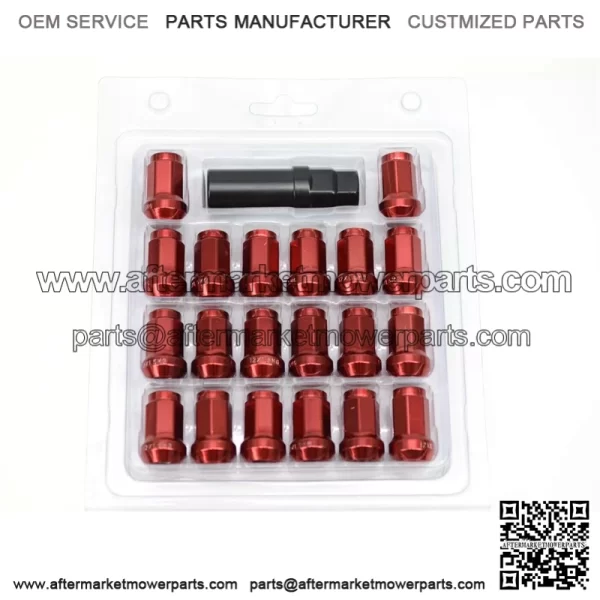 48mm Toyota model 7075 nut opposite side 19mm M12*1.5# red