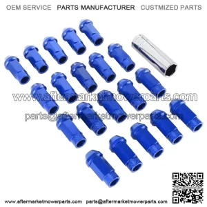 48mm Toyota model 7075 nut opposite side 19mm M12*1.5#blue