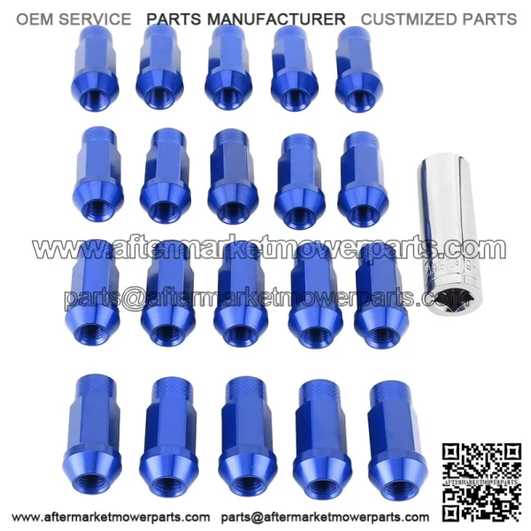 48mm Toyota model 7075 nut opposite side 19mm M12*1.5#blue - Image 2