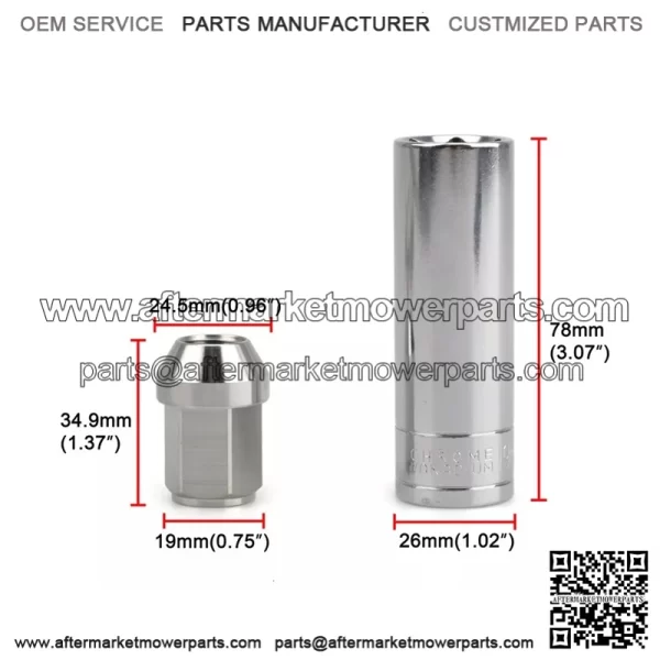 35mm Stainless steel nut 1# (19 pairs of sides) M12*1.5 - Image 5