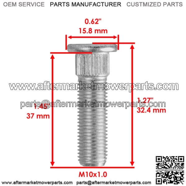 Front Wheel Hub Bolt For Honda Rancher 400 TRX400FA AT 2004-2007 - Image 2
