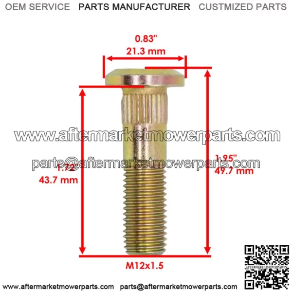 250300625 Wheel Hub Stud For Can-Am CanAm Maverick X3 2017-2024 X3 Max 2018-2024 - Image 2