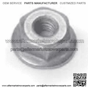 Nut, flanged, #8-32, serrated