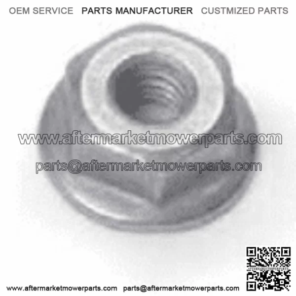Nut, flanged, #8-32, serrated