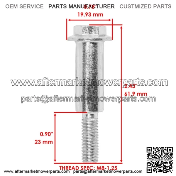 M110801 Front & Rear Wheel Bolt for John Deere JX85 JX75 JA65 14SX - Image 2