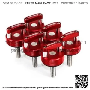 JK JL Hardtop Quick Release D-Ring Bolts 6 Pack #Red