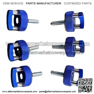JK JL Hardtop Quick Release D-Ring Bolts 6 Pack #Blue