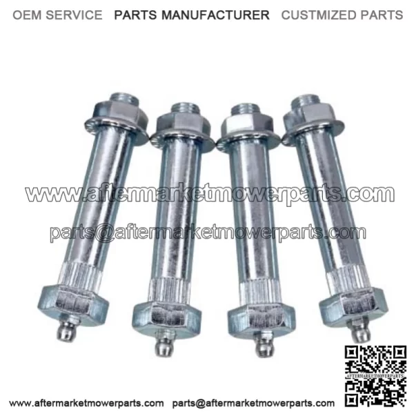 Greaseable Spring Steel Plate Bolts 3" 4-Pack