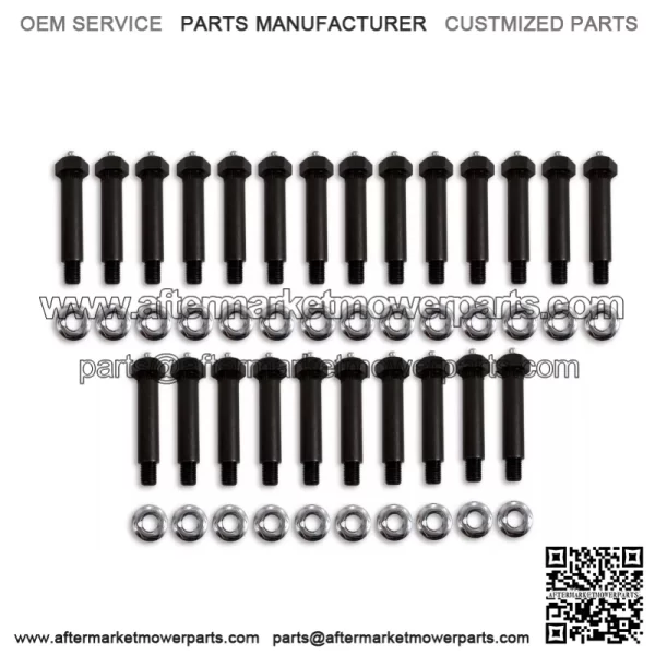 Greaseable Spring Steel Plate Bolts 3" 24 Pack