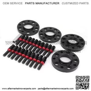 BMW 5*120 72.56mm flange 15mm+20mm 4PCS with M12*1.5 cone bolt