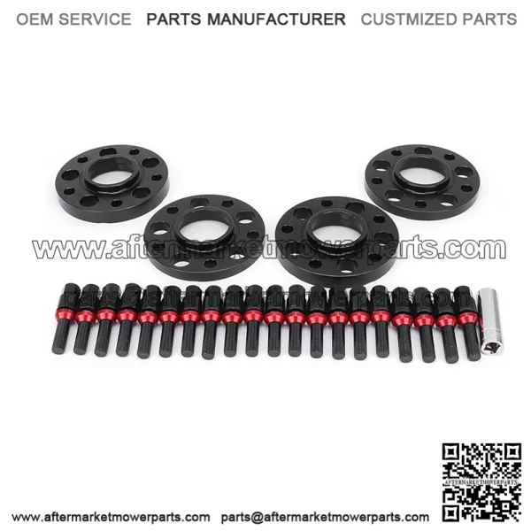 BMW 5*120 72.56mm flange 15mm+20mm 4PCS with M12*1.5 cone bolt - Image 2