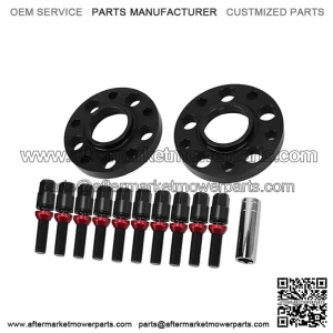 BMW 5*120 72.56mm flange 15mm 2PCS with M14*1.25 cone bolts