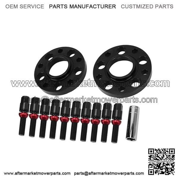 BMW 5*120 72.56mm flange 15mm 2PCS with M14*1.25 cone bolts