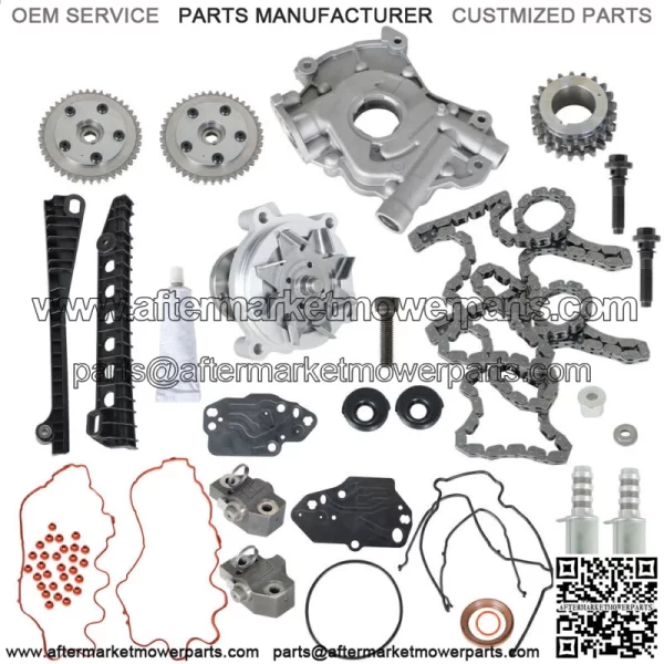 Timing Chain Kit Oil+Water Pump Phasers VVT Valves For 5.4L Ford Lincoln