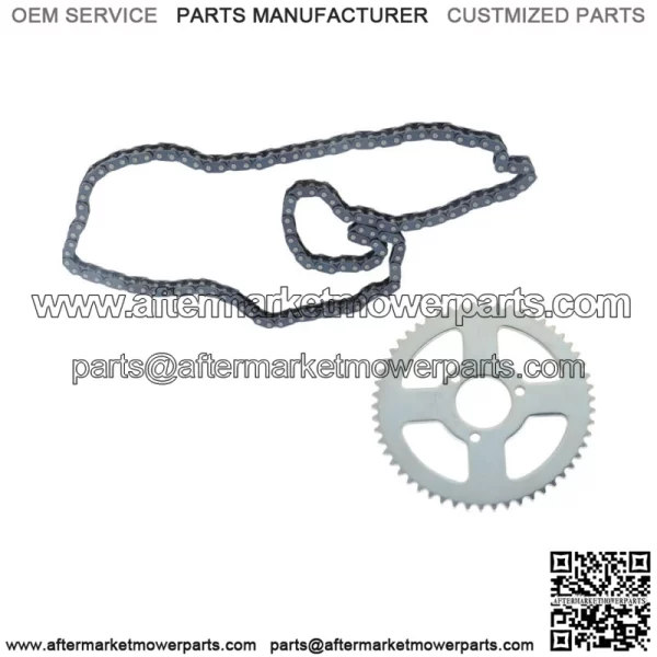 For Mini Bike ATV Quad Go kart T8F 54T Rear Drive Chain with Chain Sprocket