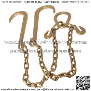 Tow Chain J-Hooks V-Chain Flatbed Truck Rollback Wrecker Carrier 5/16" X 2' G70