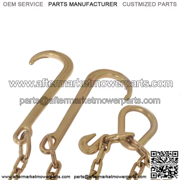 Tow Chain J-Hooks V-Chain Flatbed Truck Rollback Wrecker Carrier 5/16" X 2' G70 - Image 4
