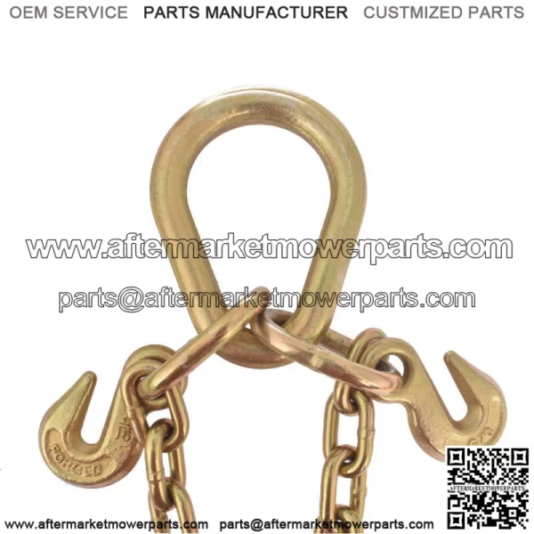 Tow Chain J-Hooks V-Chain Flatbed Truck Rollback Wrecker Carrier 5/16" X 2' G70 - Image 5