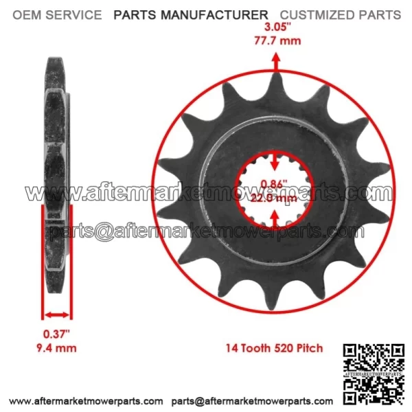Red O-Ring Drive Chain & Sprockets Kit for Honda TRX450R Sportrax 450 2004 2005 (For: Honda) - Image 3