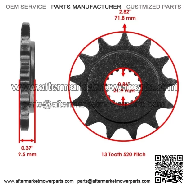 Drive Chain & Sprockets Kit for Honda TRX450R TRX450ER 2006-2014 (For: Honda) - Image 3