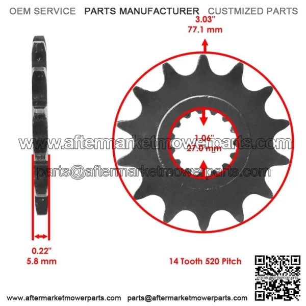 Drive Chain & Sprockets Kit for Yamaha Raptor 700 YFM700R 2006 2007 2008-2016 (For: Yamaha Raptor 700) - Image 3