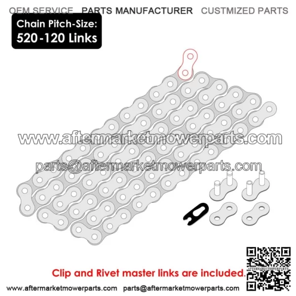 Drive Chain for Yamaha Raptor 700 YFM700R Se 2006 2007 2008 2009 2010 2011-2013 (For: Yamaha Raptor 700) - Image 2