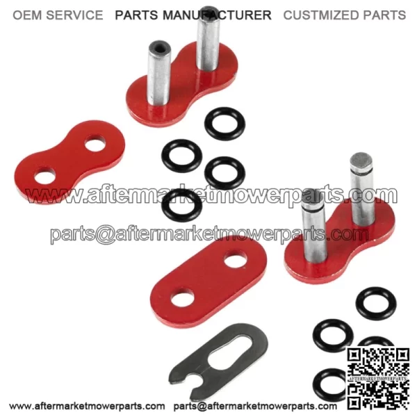 O-Ring Drive Chain for Yamaha Blaster 200 YFS200 1997-2006 Red (For: Yamaha YFS200) - Image 4