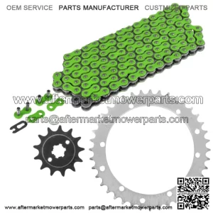 Green Drive Chain And Sprockets Kit for Yamaha Blaster 200 YFS200 1988-2006 (For: Yamaha YFS200)