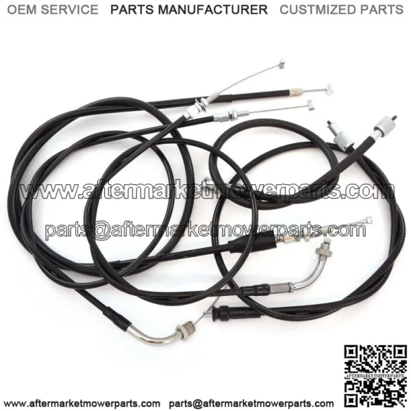 Complete Cable Set - Honda CB360T/G CJ360T - Clutch Speedo Tach Throttle A & B (For: Honda)