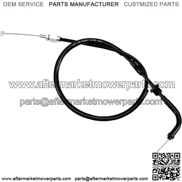 Black Vinyl Throttle Push Cable - 02-0567 (For: Honda)