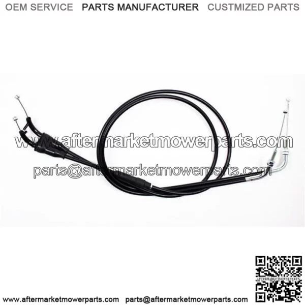 Black Vinyl Throttle Push-Pull Cable for 2001-2007 Suzuki DRZ250 (For: Suzuki)