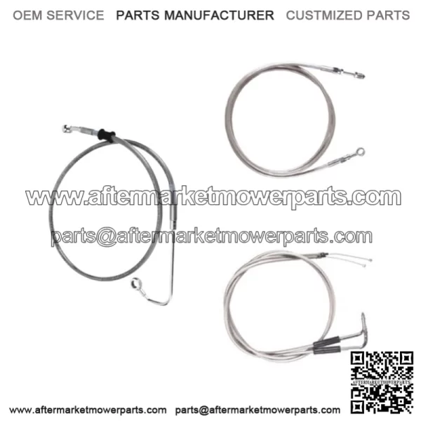 Stainless Cable & Line Bsc Kit 13" Apes 2011-2015 Harley Softail CVO models wABS (For: Harley-Davidson)