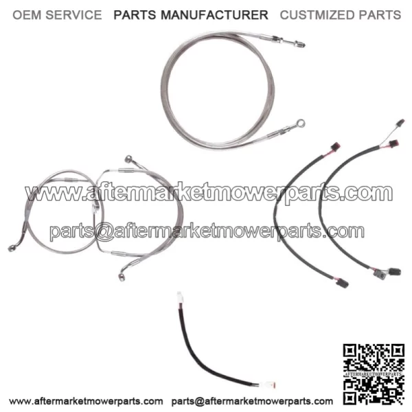 Stainless Clutch & Brake Line Cmpt Kit 20" Apes 2017 & Up Harley Road King NoABS (For: Harley-Davidson)