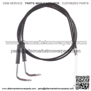 Black Vinyl Coated +6" Throttle Cable Set 1996-2007 Harley Road King FLHR (For: Harley-Davidson)