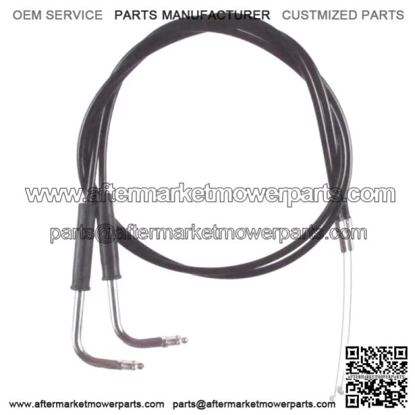 Black Vinyl Coated +6" Throttle Cable Set 1996-2007 Harley Road King FLHR (For: Harley-Davidson)