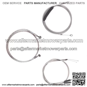 Stainless Cable & Brake Line Bsc Kit 18" Apes 1996-2005 Harley-Davidson Dyna (For: Harley-Davidson)