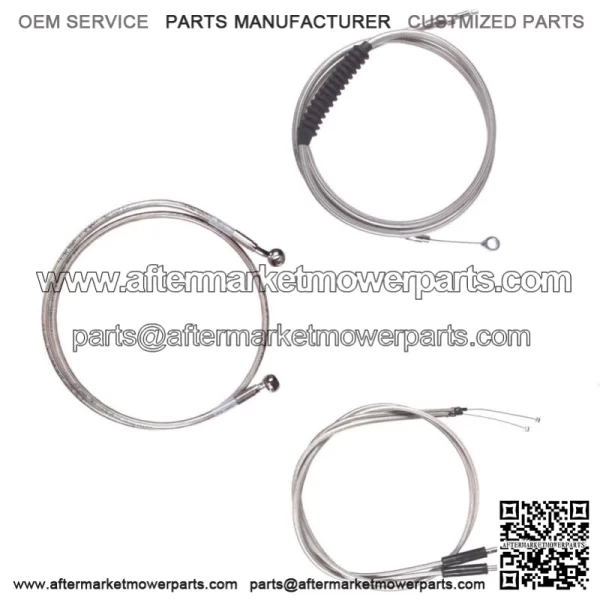 Stainless Cable & Brake Line Bsc Kit 18" Apes 1996-2005 Harley-Davidson Dyna (For: Harley-Davidson)