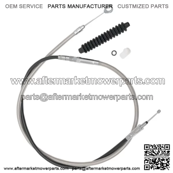 Stainless Braided +8" Clutch Cable 2006-2017 Harley-Davidson Dyna Wide Glide (For: Harley-Davidson)